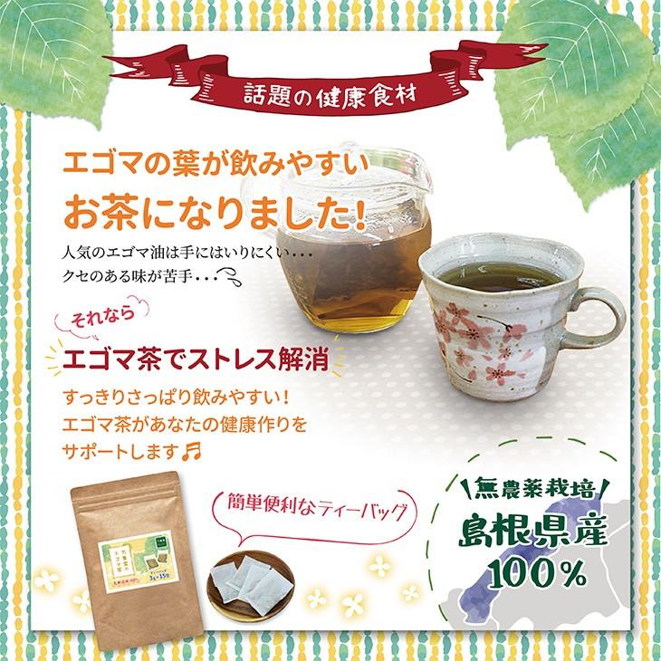 【お得な2袋セット】えごま茶 ティーパック 国産 島根県産 3g×15袋×2袋 エゴマ 茶 カフェインレス｜bansyodo1｜03