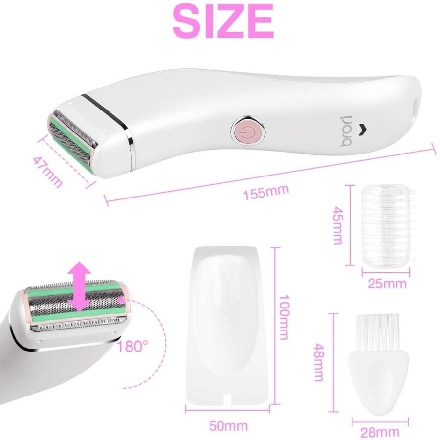 95 Off Broriレディースシェーバー 女性 電気シェーバー 充電式 女性用 電動カミソリ 顔そり ムダ毛処理 全身適用 防水仕様 ドライ 泡剃り ビキニライ Keralaconnects Com