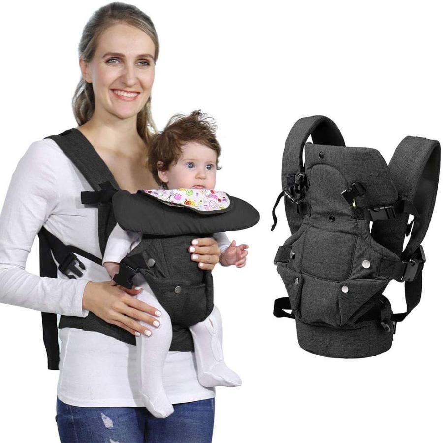 競売 抱っこ紐 おんぶ紐 抱っこ紐 ソフトベビーキャリア 多機能4way おんぶ 対面抱っこ 前向き抱っこ 新生児用 サイズ調整可能 疲れにくい腰ベルト 装着簡単 通気 軽量 Www Threeriversofs Com