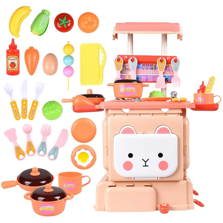 調理器具 収納可能 豪華セット ままごと キッチンセット おままごと L Athna 野菜切れ クリスマスプレゼン 誕生日 ランドセル玩具 ごっこ遊び その他おもちゃ 最新作の Themtransit Com