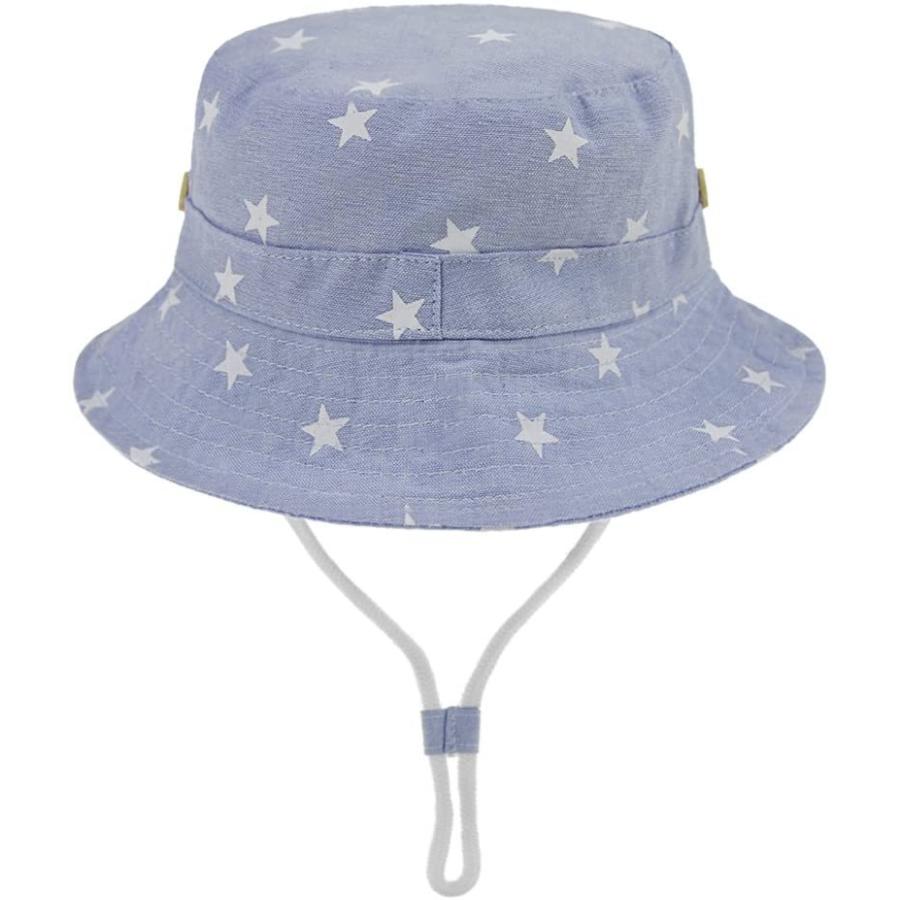 登場 日よけ帽子 子供用 キャップ 麦わら帽子 綿 柔らか フリーサイズ 2 4歳 星柄 可愛い ボタン ひも付き 2way かっこいい Uvカット 紫外線 Mhurecc Gov Jm