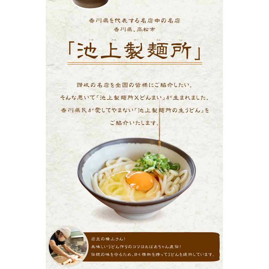 どんまい うどん 讃岐うどん 池上製麺所特製 釜玉うどん 6食 送料無料