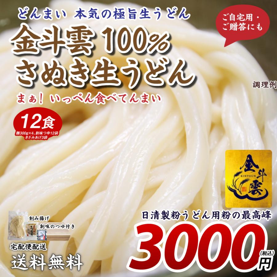 金斗雲使用 讃岐の生うどん12食 送料無料 北海道 沖縄 離島 1500円 創味だし付 きざみきつねお揚げ3袋付 食品 ポイント消化 お試し 取り寄せ ご当地グルメ Kintoun Udon12 麺屋どんまい 通販 Yahoo ショッピング