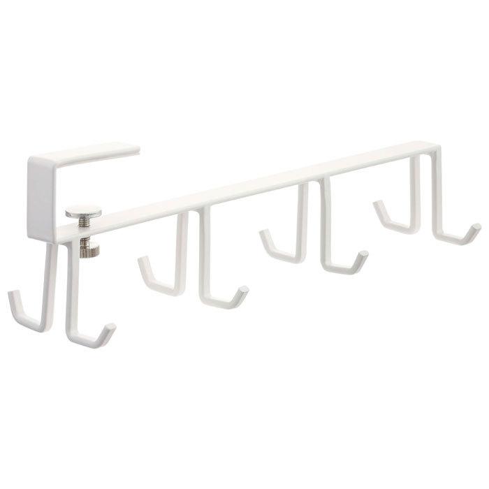 戸棚下キッチンツールフック プレート ホワイト 山崎実業 おしゃれ シンプル 高見え 便利 キッチン 台所 アタッチメント 拡張 料理道具 ひっかけ 整理 整頓 収納 | 山崎実業 | 02