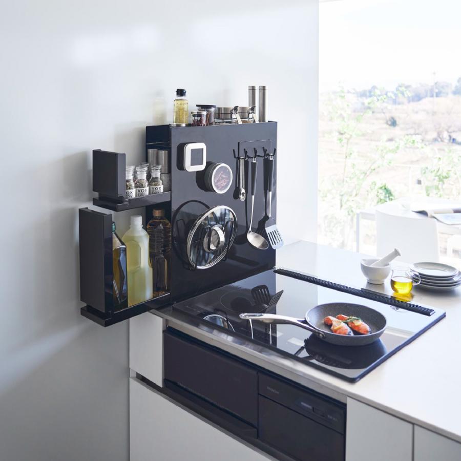 【レビュー特典２個付き】 隠せる調味料ラック タワー 2段 tower 山崎実業 スパイス ラック ボックス 引き出し スライド スチール 隠す 収納 おしゃれ 便利 | 山崎実業 | 09