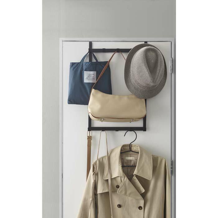 高さ調節ドアハンガー スマート 山崎実業 おしゃれ シンプル 高見え 便利 リビング 扉 フック かばん 帽子 ちょい掛け インテリア 整理 整頓 | 山崎実業 | 01