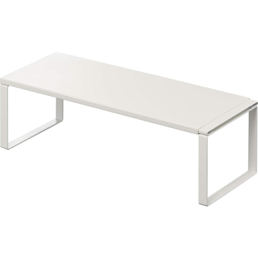 伸縮洗濯機排水口上ラック プレート plate 山崎実業 おしゃれ かわいい シェルフ 棚 ラック plate 棚 洗剤 ゴミ箱置き 白 ホース 排水口 隠す ホワイト 4969 | 山崎実業 | 04