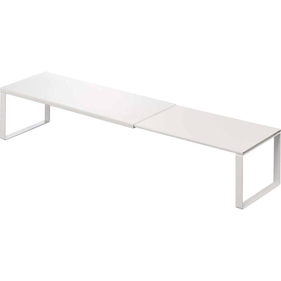 伸縮洗濯機排水口上ラック プレート plate 山崎実業 おしゃれ かわいい シェルフ 棚 ラック plate 棚 洗剤 ゴミ箱置き 白 ホース 排水口 隠す ホワイト 4969 | 山崎実業 | 05