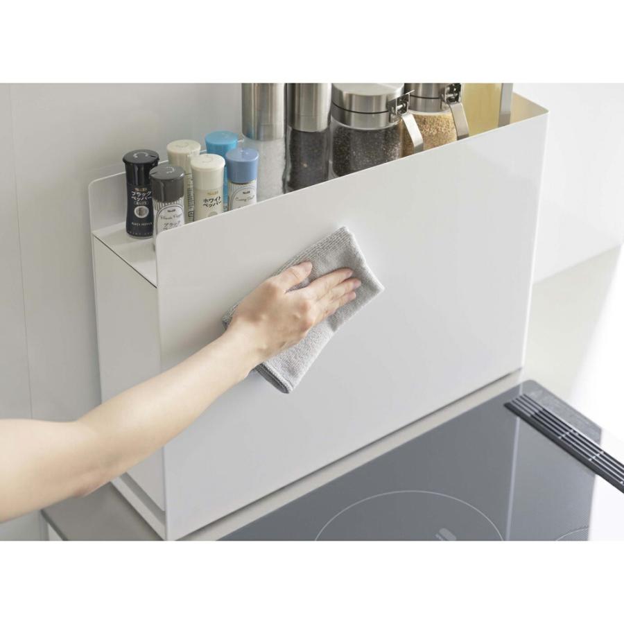 隠せる調味料ラック タワー tower 山崎実業Tower おしゃれ 白 黒 隙間 収納 片付け 引き出し式 お手入れ マグネット ストッカー ホワイト ブラック 6003 6004