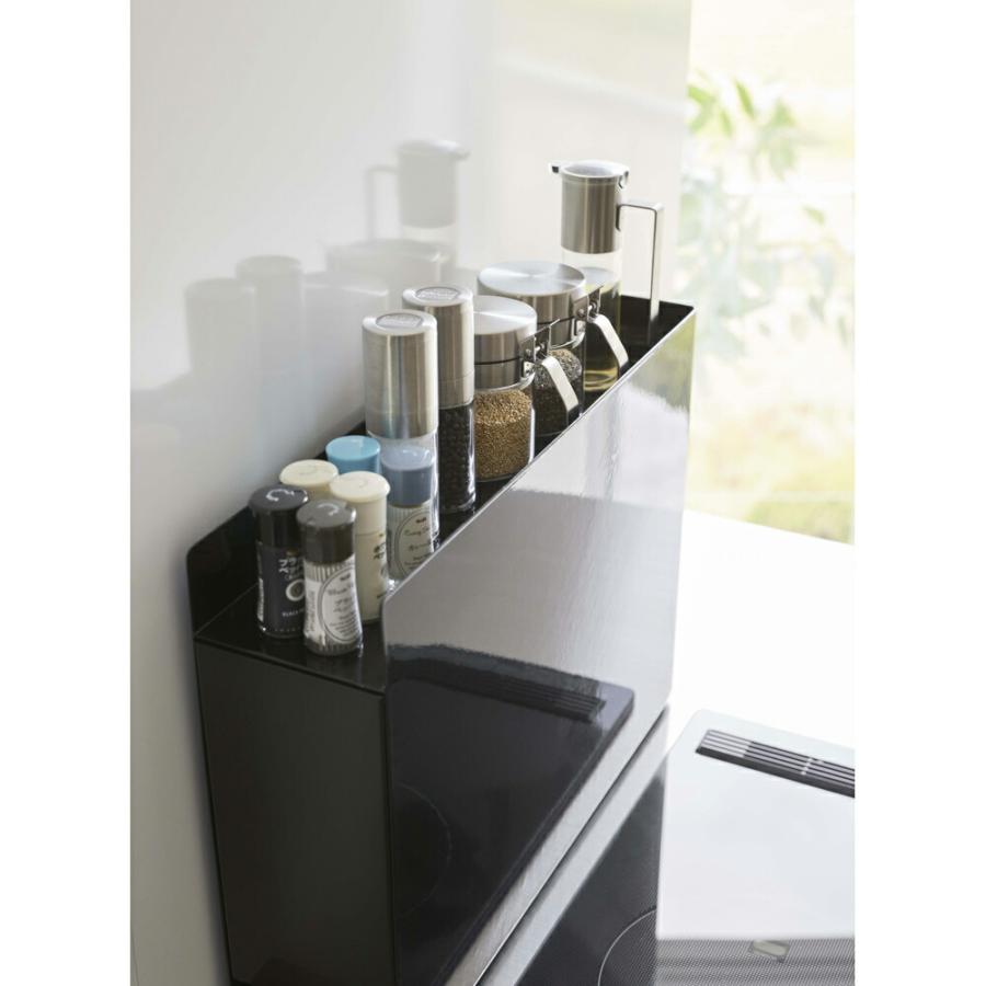 隠せる調味料ラック タワー tower 山崎実業Tower おしゃれ 白 黒 隙間 収納 片付け 引き出し式 お手入れ マグネット ストッカー ホワイト ブラック 6003 6004