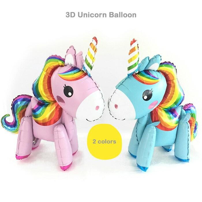 人気ブラドン ユニコーン バルーン 自立 3d 立体 組み立て式バルーン お散歩 風船 誕生日 結婚式 二次会 女子会 記念日 イベント 飾り 店舗 装飾 パーティー ヘリウム不要