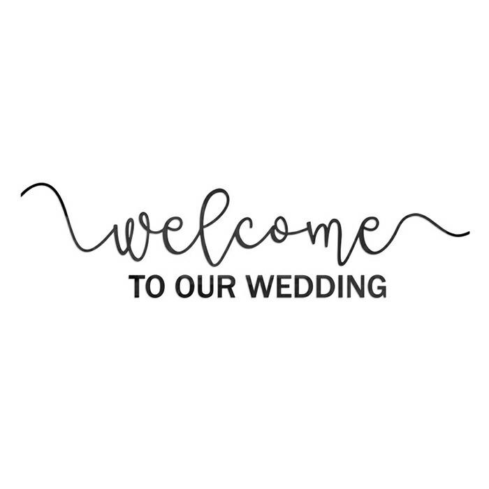 アクリルミラー ステッカー ウェディング カッティングステッカー 飾り ウェルカムボード ウェルカムスペース Welcome To our wedding ウォールステッカー デ・｜baobaoshop｜10