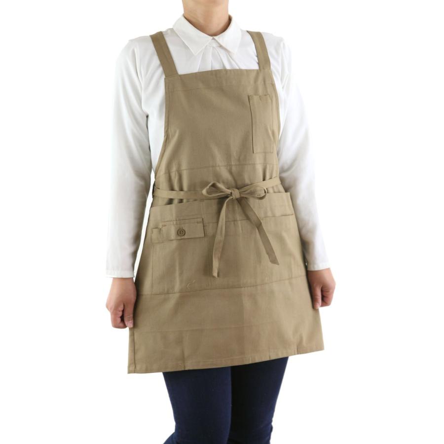 エプロン ワンピース バッククロス おしゃれかぶるだけ 軽い ブランド