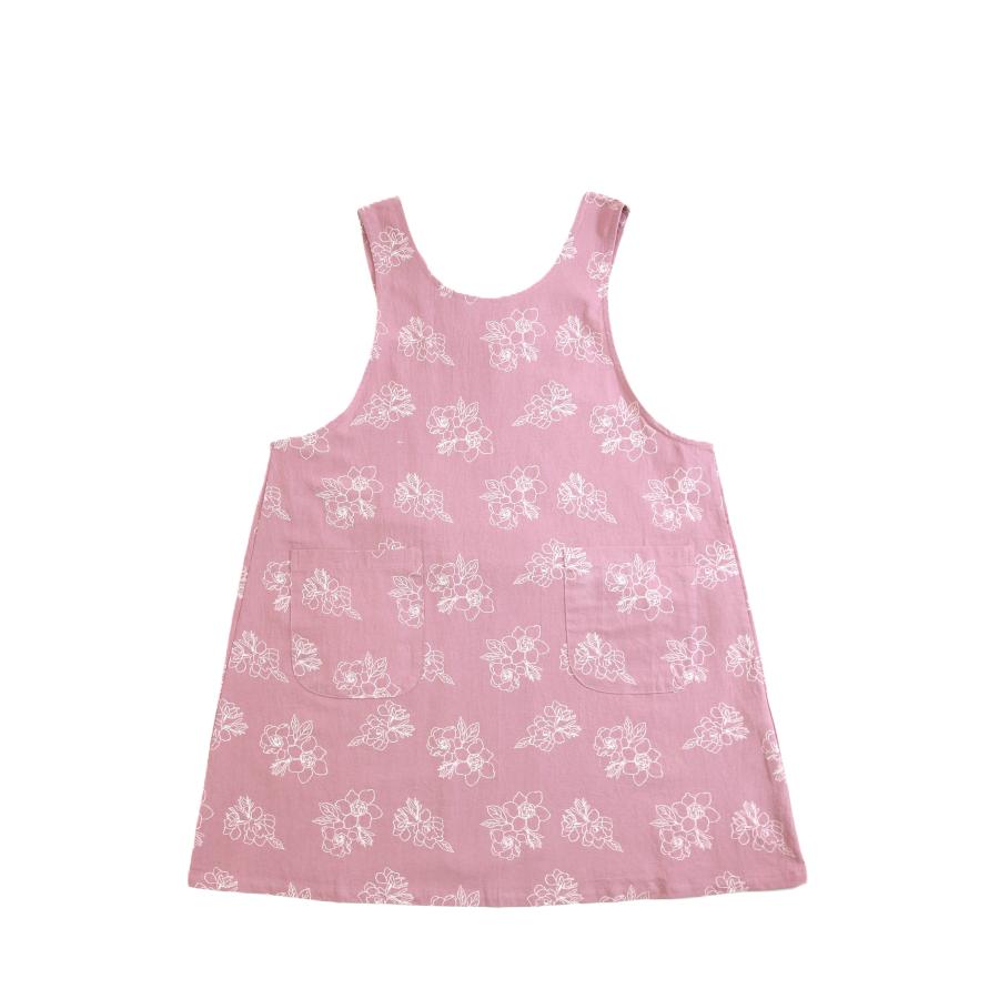 エプロン 花柄 フラワー フリークロス かぶり かぶるだけ 可愛い