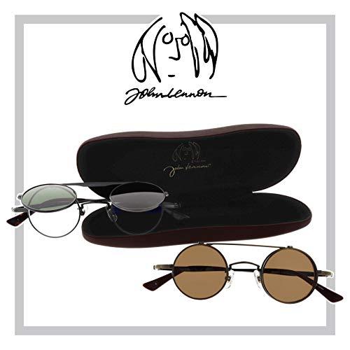 John Lennon(ジョン レノン) 跳ね上げ式 サングラス JL−1042 パソコン用メガネ 日本製 フレームカラー/ゴールド、レンズカラー/ライトブラウン John 日本製 フレームカラー/ゴールド レンズカラー/ライトブラウン チタン