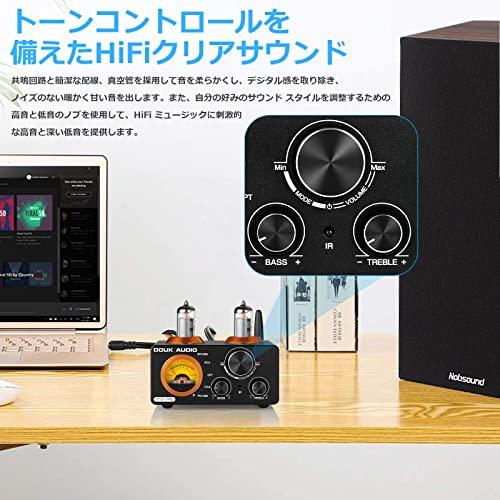 Douk Audio ST-01 PRO Bluetooth 5.0 パワーアンプ 6K4 真空管 アンプ 100W*2 USB DAC COAX/OPT VUメーター Bluetooth USB DAC テレビ