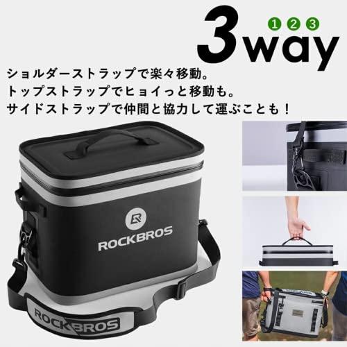 ROCKBROS(ロックブロス)クーラーボックス ソフト 保冷力48時間 最強 ソフトクーラー 断熱材 大容量18L 保冷バッグ クーラーバッグ 全面防水 大きめ BBQ 釣り キ BBQ