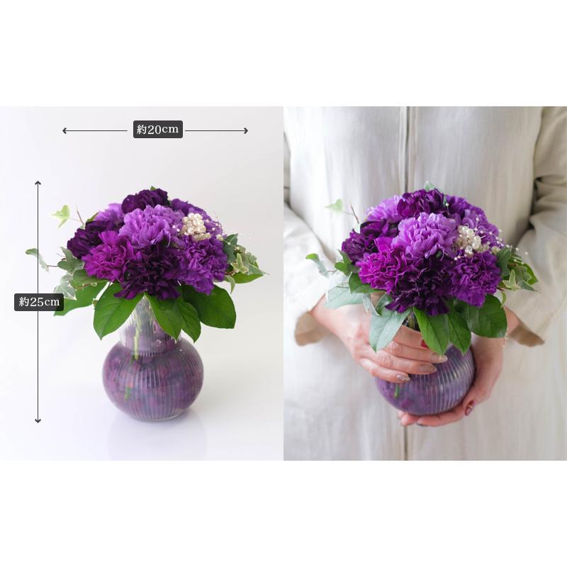 誕生日 ギフト 青い 紫 カーネーション 花 花瓶付き花束 スクレ ムーンダスト Lサイズ Mdst Scr L Tweeling Onlineshop 西井バラ園 通販 Yahoo ショッピング
