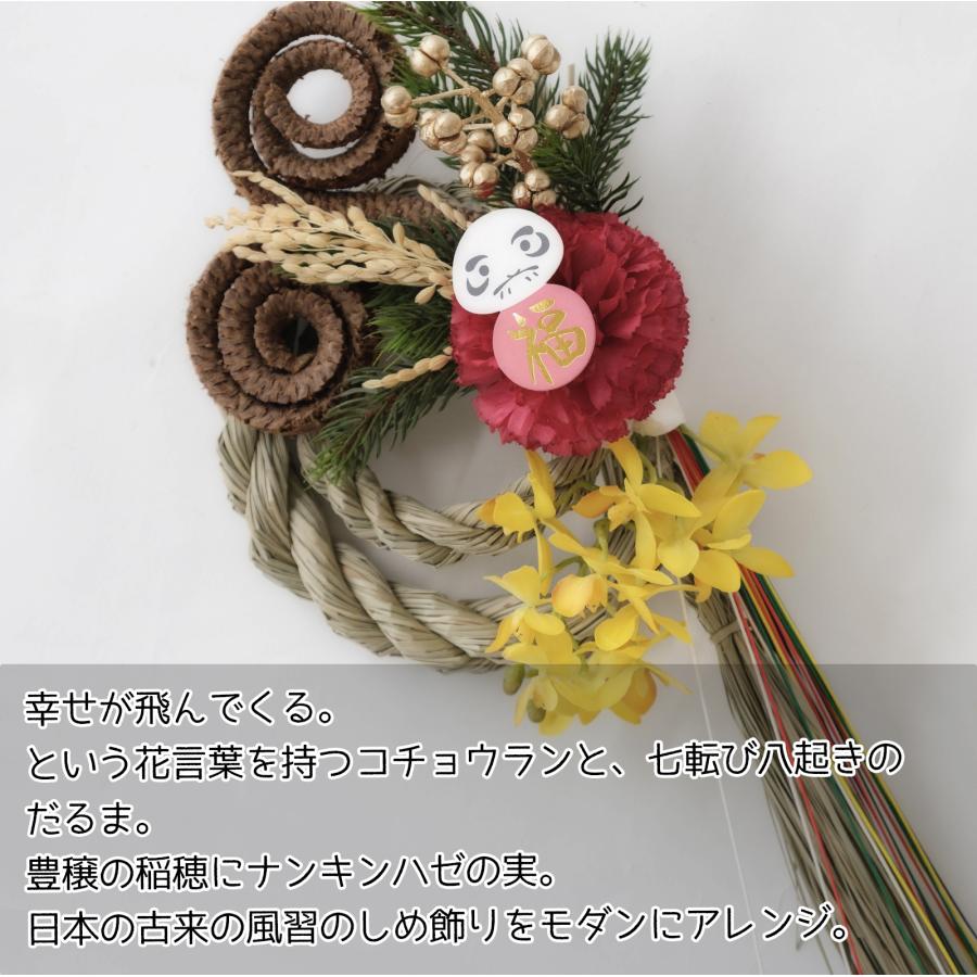 迎春 正月 しめ縄 しめ飾り ドライフラワー 造花 アーティフィシャル