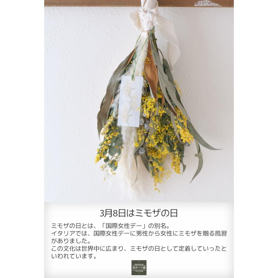 専用＊サルフレア&ミモザ　ドライフラワースワッグ mimosa ミモザとセンニチコウのナチュラルスワッグ ガーランド
