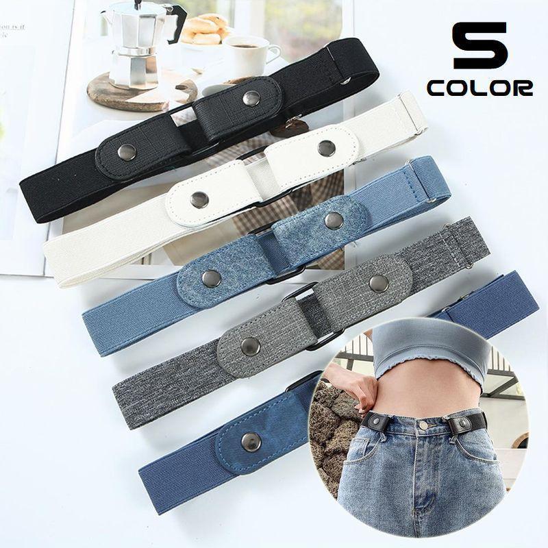 【大特価】ゴムベルト レディース メンズ 男女兼用 ノーバックル 裏技ベルト 伸縮 フリーサイズ トイレ楽 簡単装着 無地 カジュアル | 