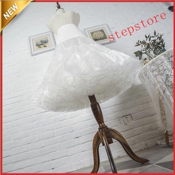 【大特価】パニエ ドレス用 安い 白 黒 ワイヤーなし インナー チュールスカート ペチコート ミドル丈 ブライダル ステージ衣装 ウェストゴム 全店2点 | 