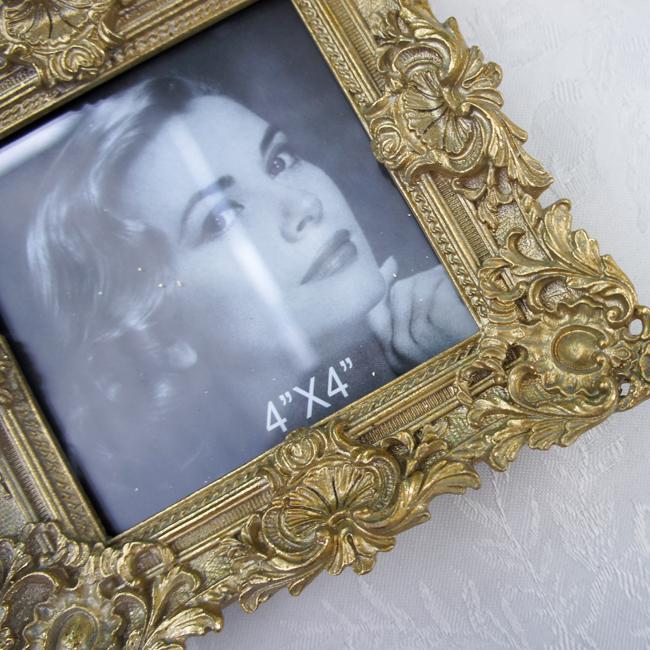 フォトフレーム ヴィクトリアンクラシック 写真立て 正方形 ゴールド