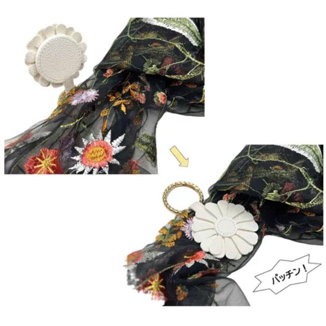 マグネットクリップチャーム キーホルダー ガーベラ 花 ポニー