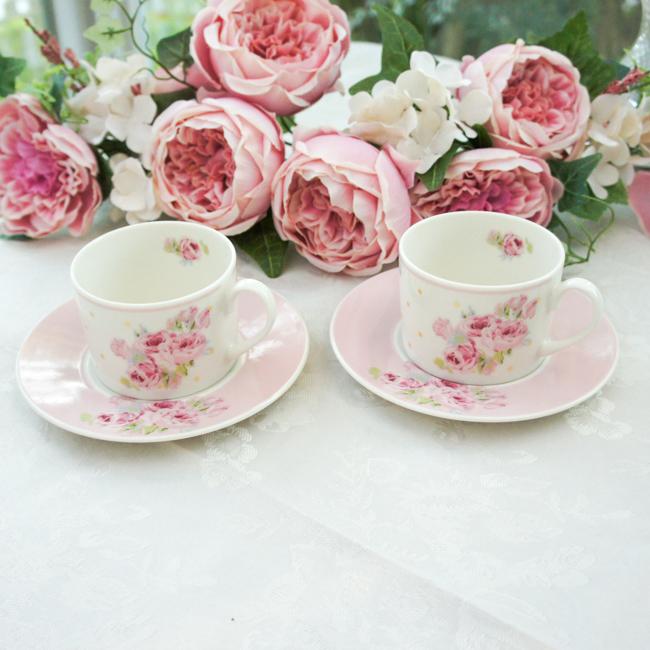 LAURA ASHLEY（ローラアシュレイ） ペアカップソーサー ローラ