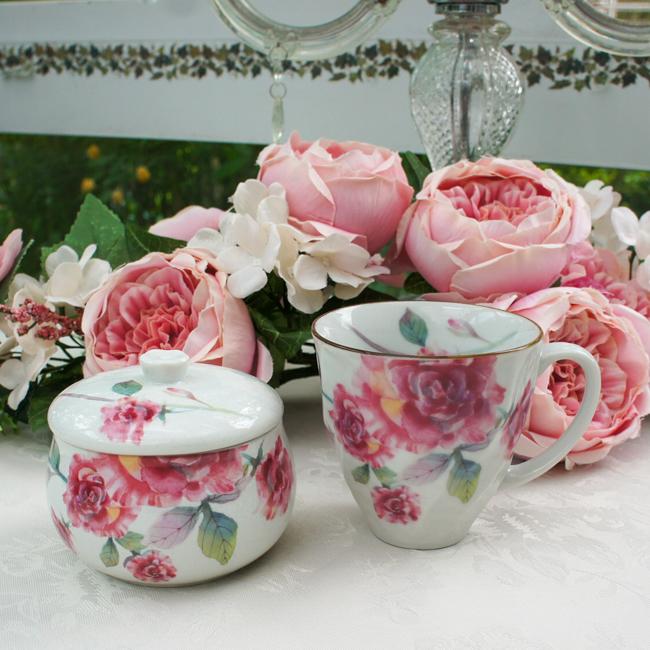 マグカップ＆キャンディーポット ばらぞの 薔薇 ローズ 母の日ギフト