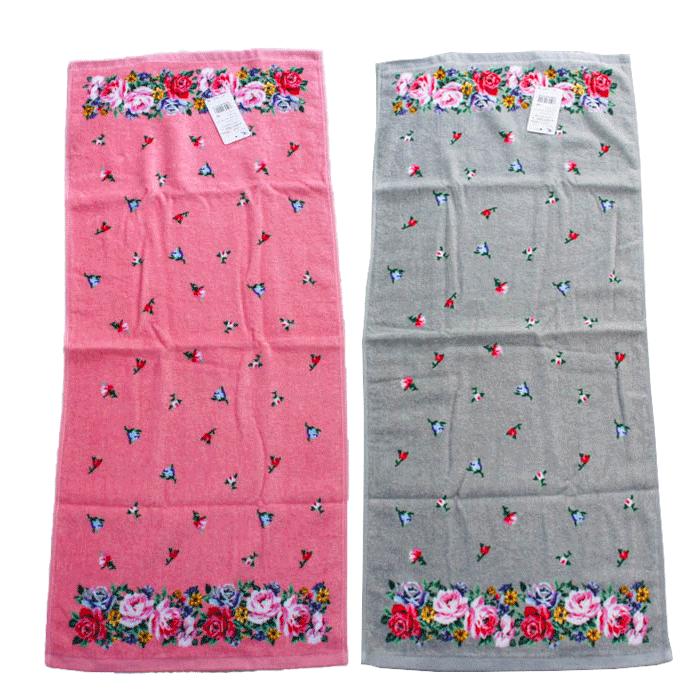 フェイスタオル レイクアルスター ピンク グレー ローズガーデン lake