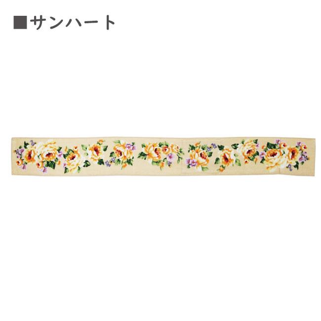 タオルマフラー ホワイト ピンク おしゃれ レディース 花柄 薔薇
