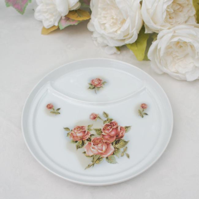 ワンディッシュプレート ゴールドローズ 日本製 薔薇 食器 花柄 洋風