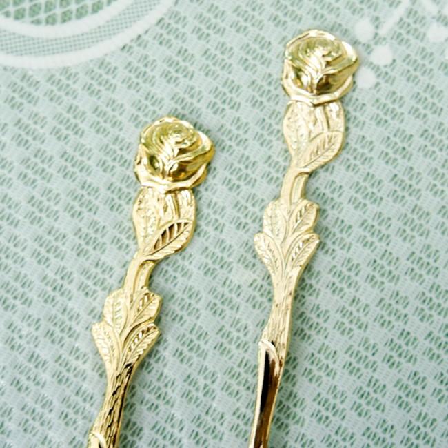 デミタススプーン ヒメフォーク ゴールド シルバー ローズ 薔薇