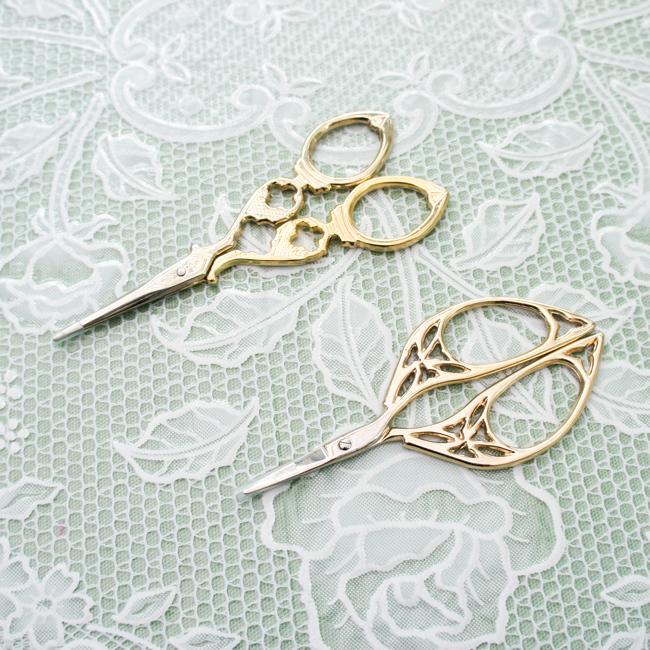 上品なスタイル デザインシザー ゴールド アンティーク調 クラシック おしゃれ ハサミ