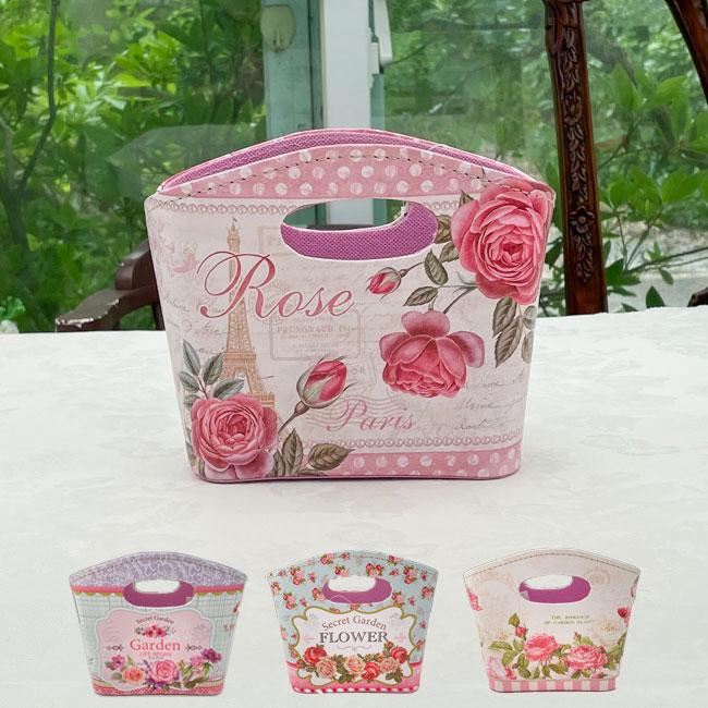 小物入れバスケット ローズ 薔薇柄 おしゃれ 収納 花柄 かわいい 