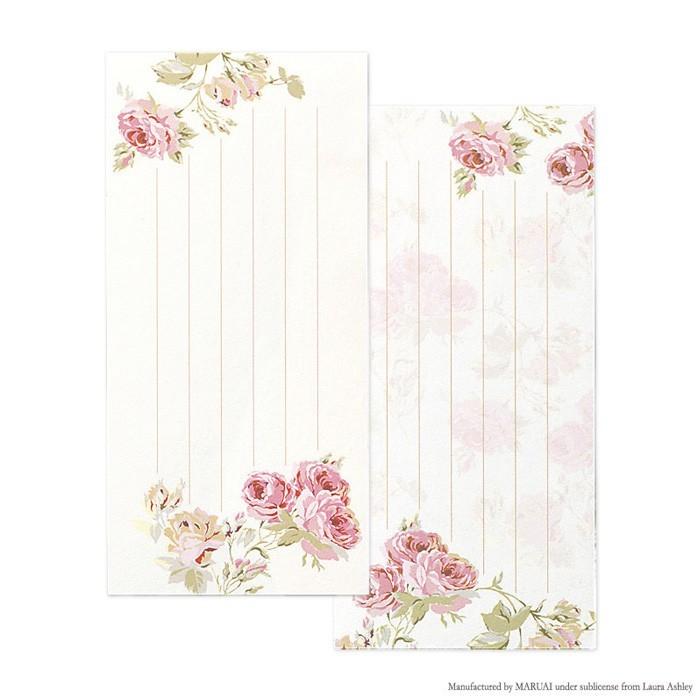 Laura Ashley ローラ アシュレイ 一筆箋 縦書き クチュールローズ マルメゾン 日本製 メモパッド 花柄 おしゃれ 薔薇 Hi La401 La1 薔薇とレースと天使のお店 通販 Yahoo ショッピング