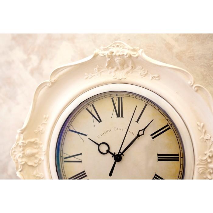 装飾的なクリーム色の壁掛け時計　ロココ調 楽天市場】☆倉庫移転の為、総売り尽くしセール！☆ ロココ調 無音