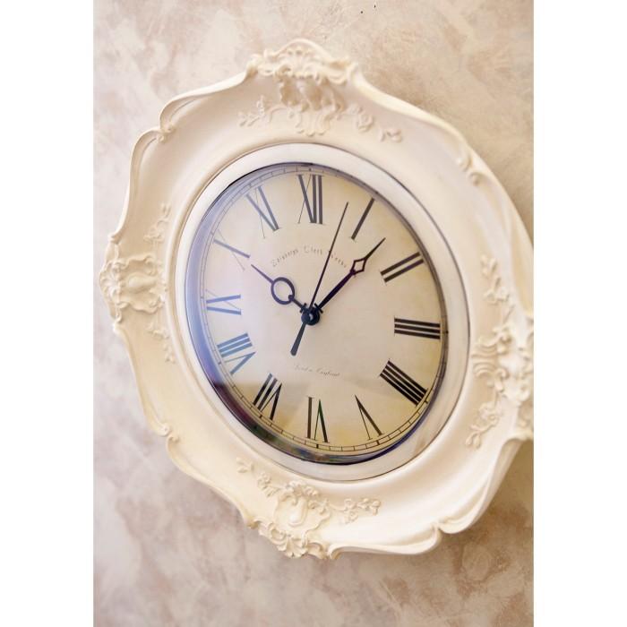 クラシックスロココタイル 掛時計 アイボリー ゴールド クラシックスロココタイル 掛時計 アイボリー ゴールド
