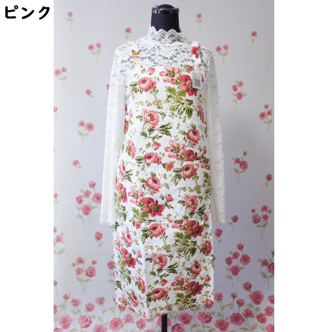さえら ベルパーチ ピンク フリル エプロン 花モチーフ さえら ベルパーチ ピンク フリル エプロン 花モチーフ