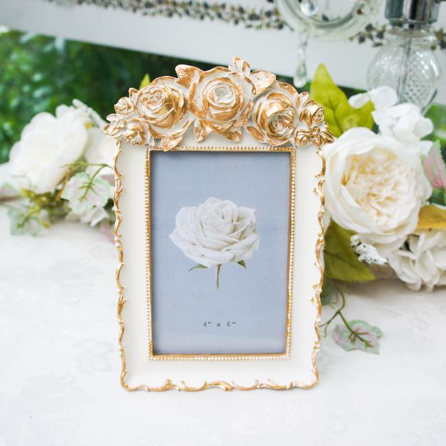 写真立て フォトフレーム おしゃれ ローズ 薔薇 ゴールド クラシック プレゼント かわいい P 薔薇とレースと天使のお店 通販 Yahoo ショッピング
