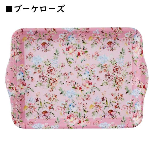 トレー Mサイズ トレイ お盆 メラミン製 ローズ おしゃれ 花柄