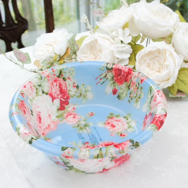 洗面器 深型バスボウル 直径約26.5cm アクリル カプリローズ 薔薇  