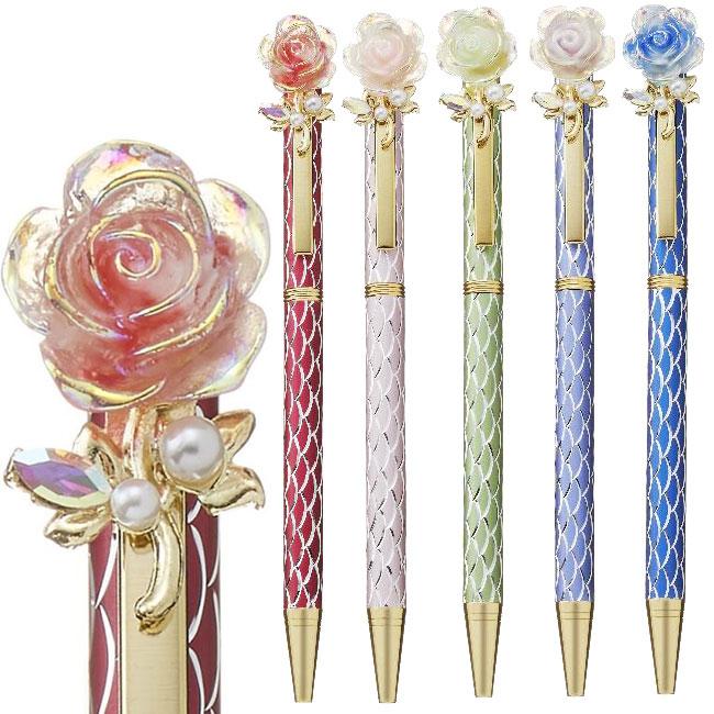 ボールペン キラキラローズ 薔薇 薔薇雑貨 ボールペン ペン 筆記用具