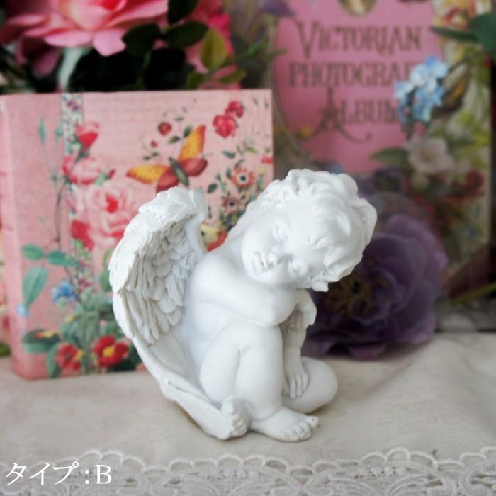 居眠りエンジェルオブジェ A・B 薔薇 天使 薔薇とレースと天使のお店