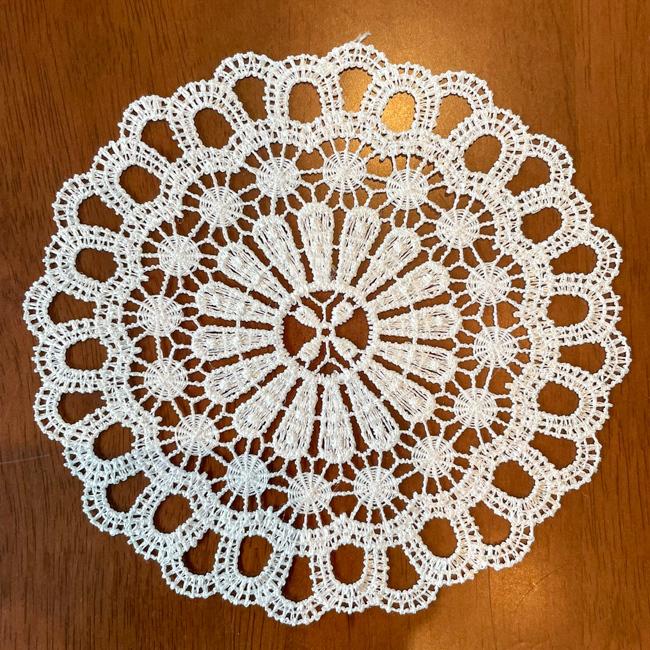 レースコースター 5枚セット ポリエステル ドイリー 直径12cm