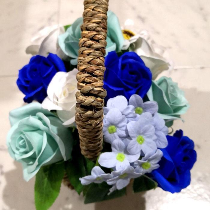 ソープフラワー 花かご 薔薇 11本 はなかご バスケット ギフトフォーユー |  | 01