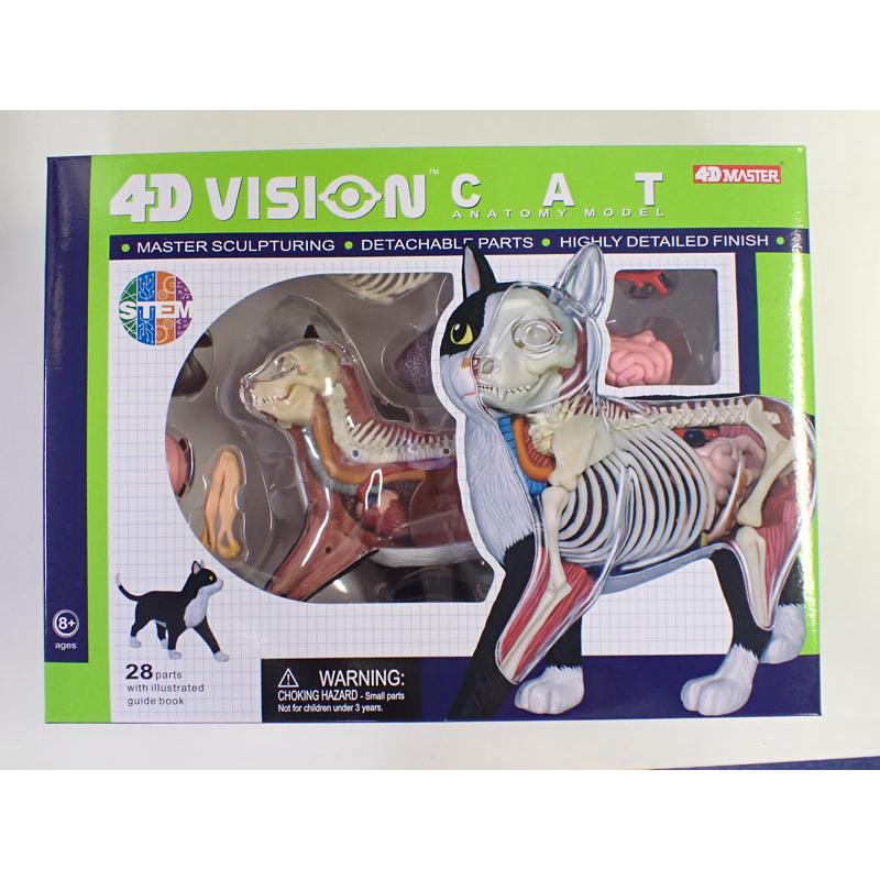青島文化教材社 4D VISION 動物解剖モデル 猫解剖モデル 黒/白