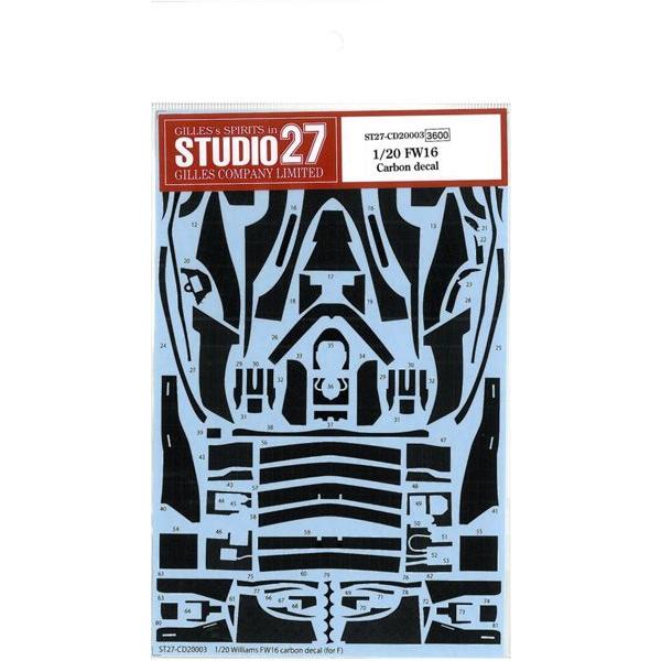 1/20 FW16 Carbon decal : 車模型 barchetta - 通販 - Yahoo!ショッピング