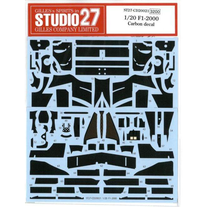 1/20 F1-2000 carbon decal (T社1/20 F1-2000 対応)｜barchetta